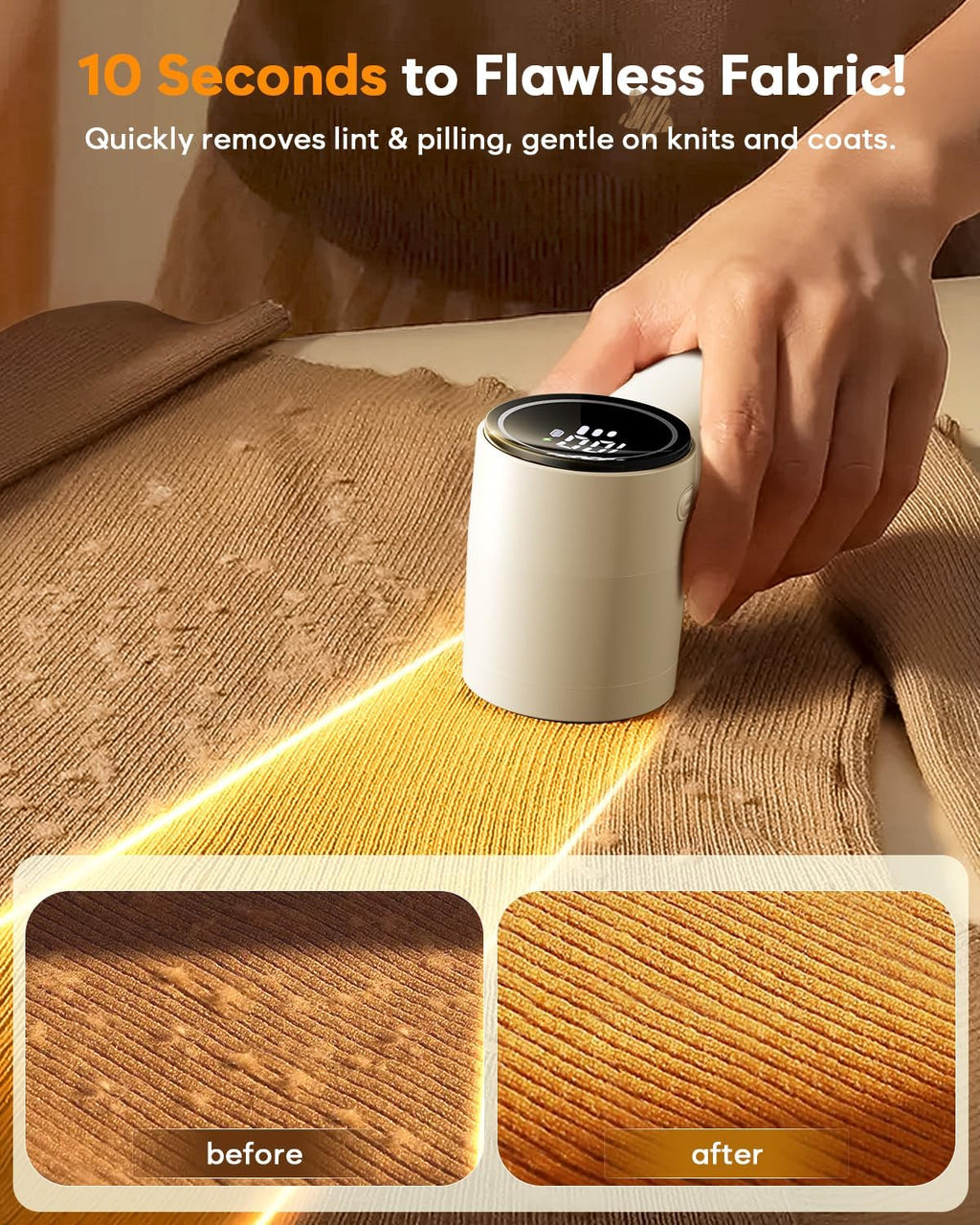 Fabric Shaver, Lint Remover Rechargeable,6-Blade Lint Shaver
