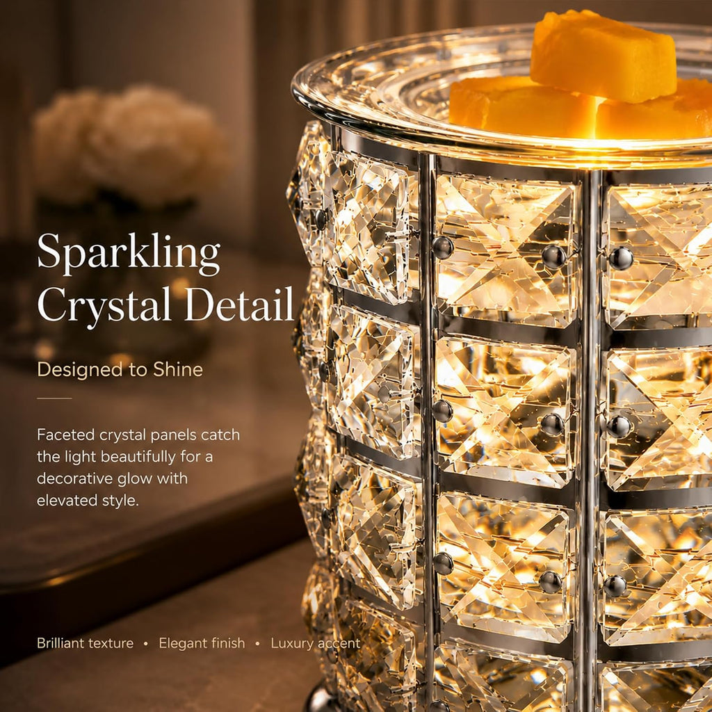 Wax Warmer, Wrought Iron Crystal Wax Melt Warmer Electric Oil Burner