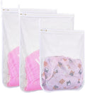 3 pcs Durable Honeycomb Mesh Laundry Bags for Delicates 2 Large (16" x 19") 1 Medium (12" x 15")