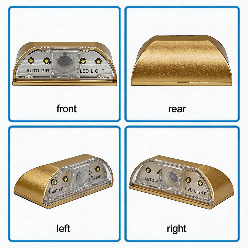 Door Light Small Motion Sensor Light Battery Powered Gold