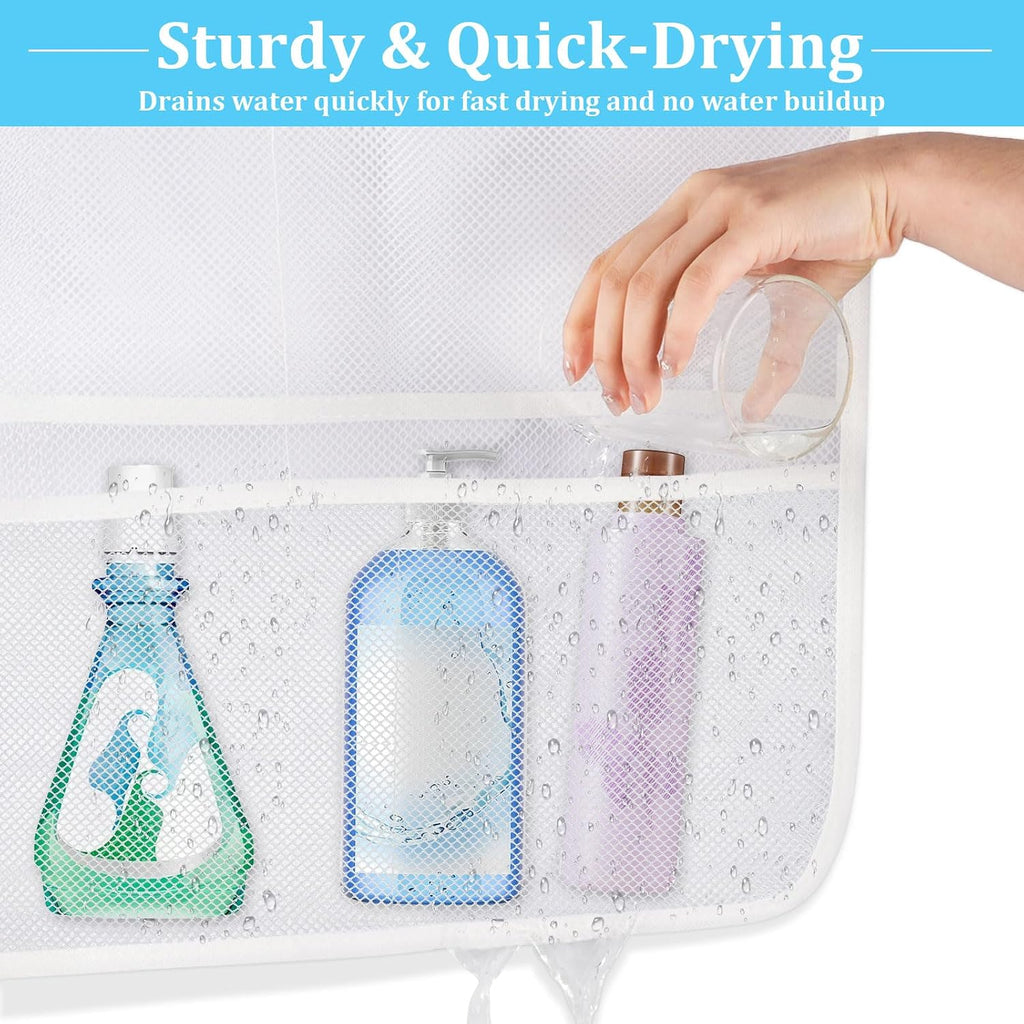 Mesh Shower Organizer for Bath, 2 Pack Mesh Shower Caddy Hanging, Quick Dry