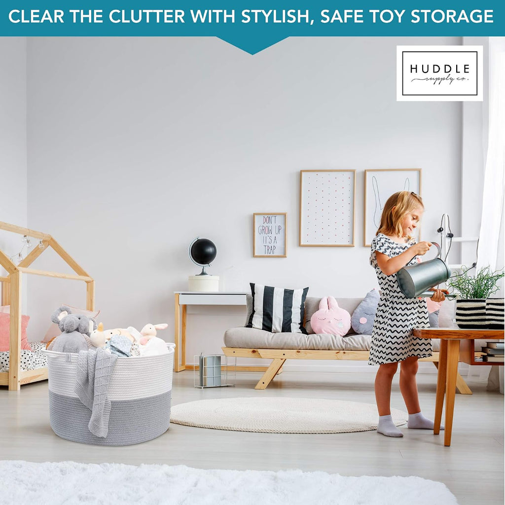Huddle XXXLarge WASHABLE Blanket Basket for Living Room,Toys Storage, Baby