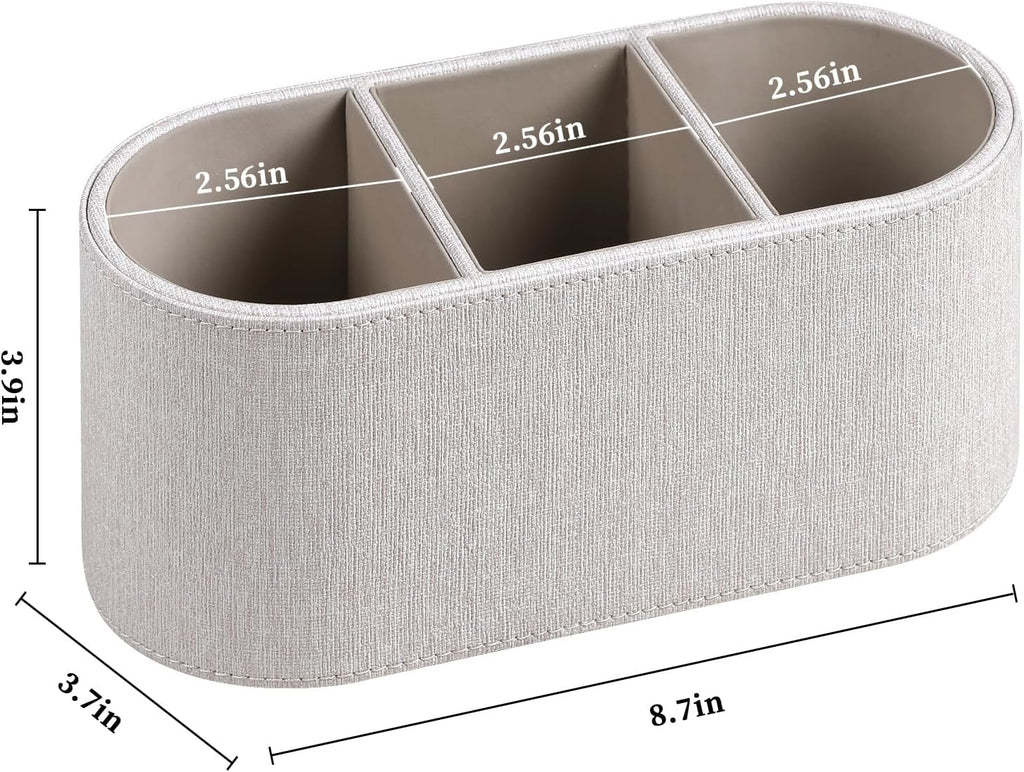 Remote Control Holder Pen Pencil Holder Desk Organizer Caddy(Linen)