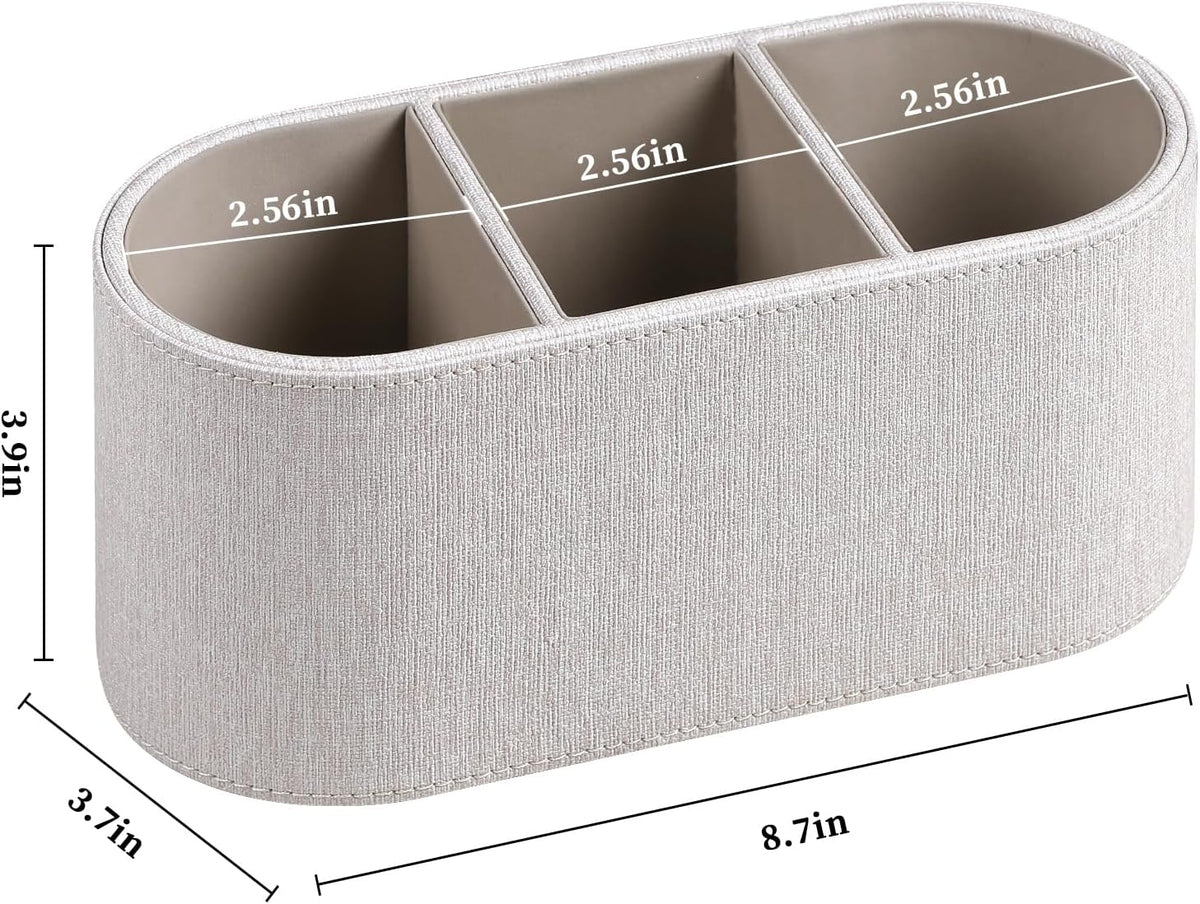 Remote Control Holder Pen Pencil Holder Desk Organizer Caddy(Linen)