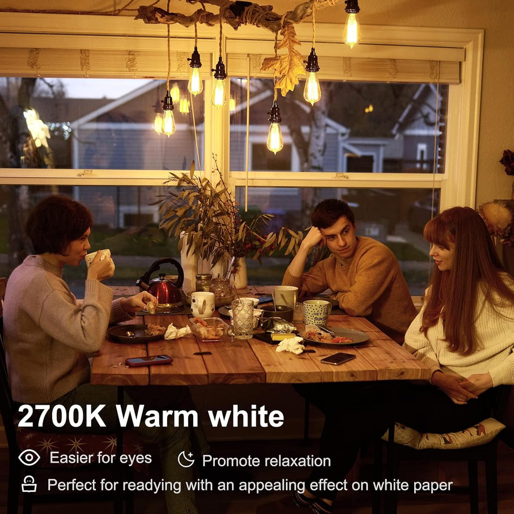 TJOY LED Edison Light Bulbs, E26 Dimmable Vintage Bulb, 8W = 60W Equivalent