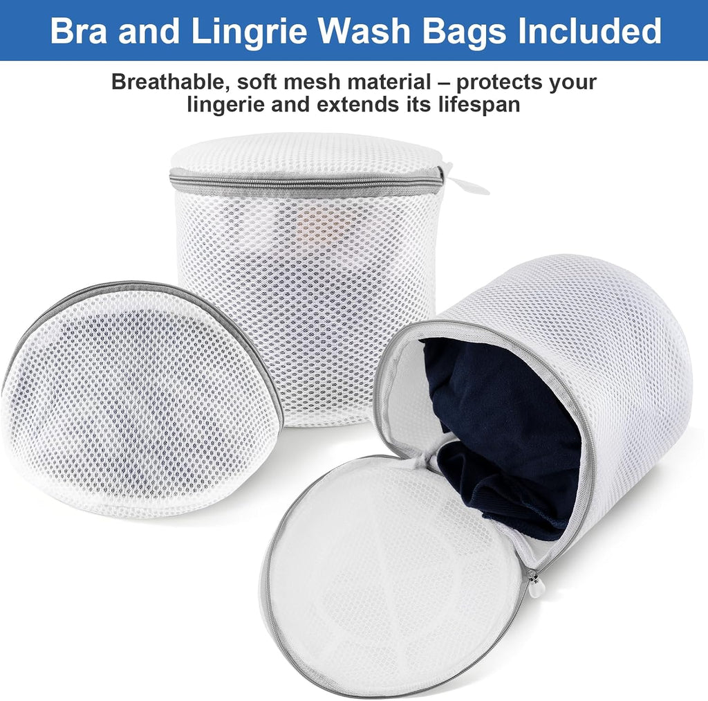 8 Pack Mesh Laundry Bags for Delicates, Laundry Bags Mesh Wash Bags in 7 Sizes (Include Bra and Lingerie Wash Bags), Lingerie Bags for Washing Delicates, Garment Bag for Washing Machine