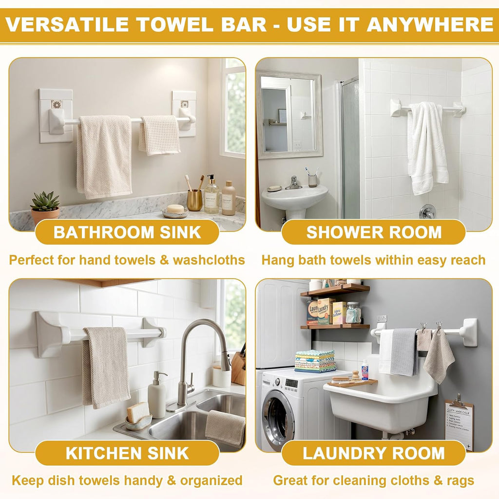 2 Pack 24 Inch Towel Bar Replacement Rod for Square Ceramic Holders