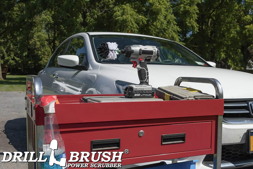 Car Cleaning Supplies - Windshield Shiner - Wheel Brush - Tire Cleaning Kit