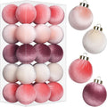 30PCS Velvet Christmas Ball Ornaments Set for Xmas Tree Decorations