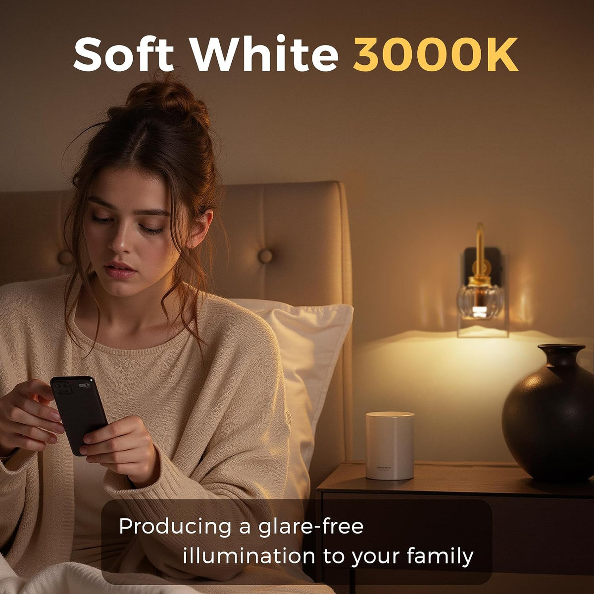 L LOHAS LED Night Lights Plug into Wall, 3000K Soft White