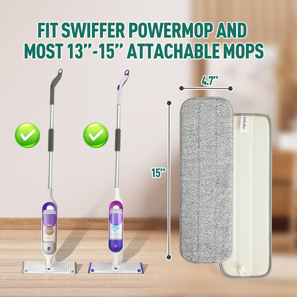 8 Pack Microfiber Spray Mop Replacement Pads for Swiffer PowerMop
