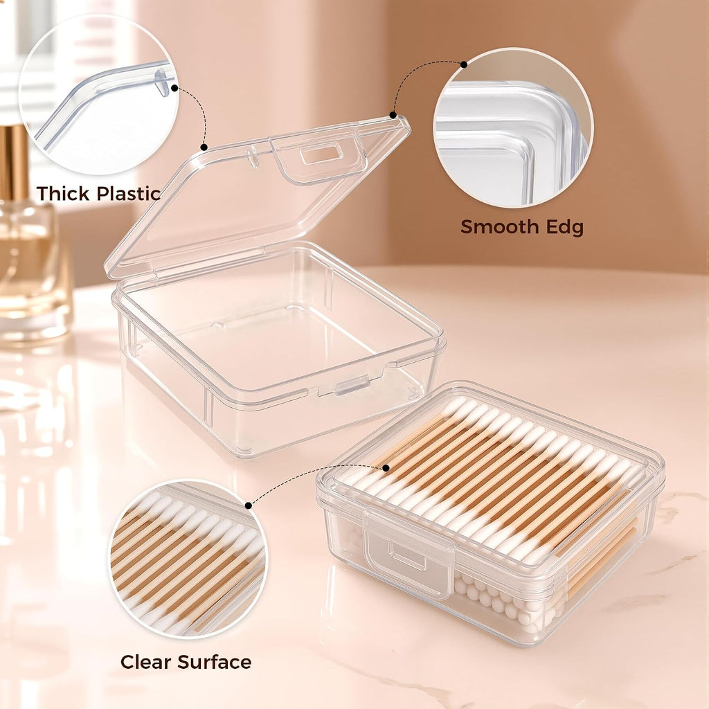 INIUNIK 6 Pack Qtip Holder Dispenser for Travel and Everyday Use