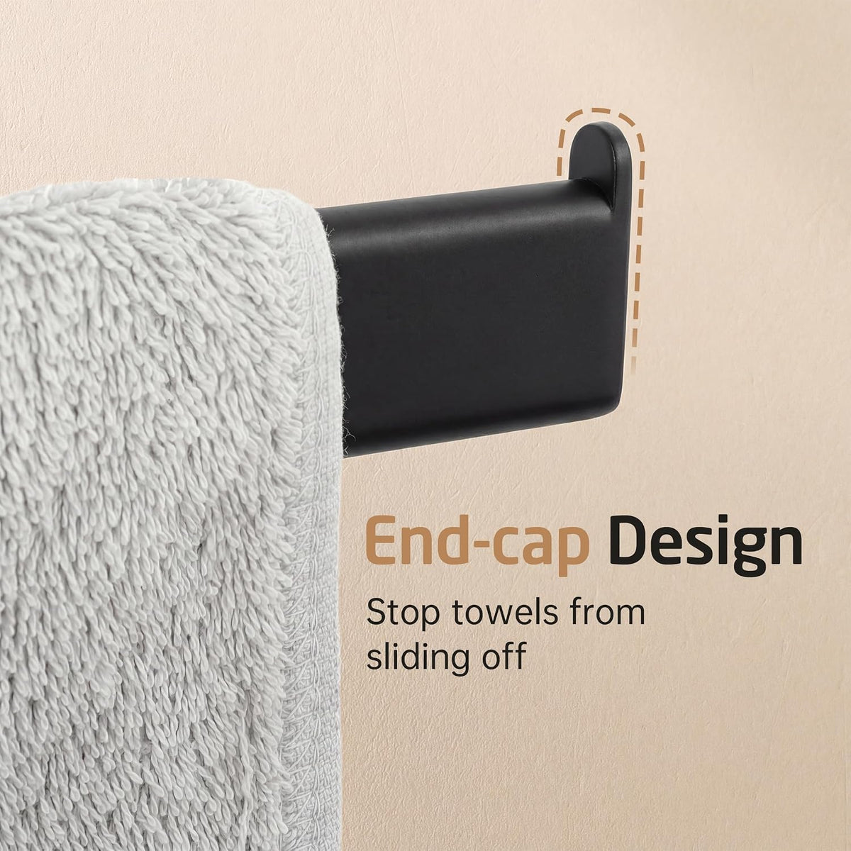 KES Swivel Towel Rack 4-Arm, 19.5" Extra Long Swivel Out Towel Bar