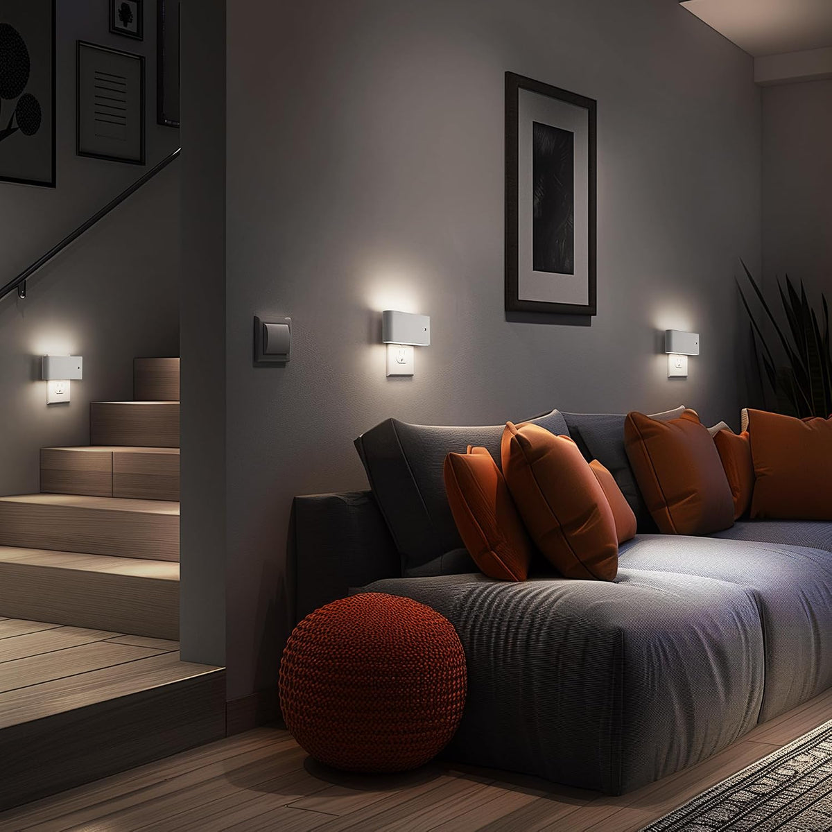 Briignite Night Lights Plug into Wall,Dusk to Dawn Light Sensor,5000K,2Pack