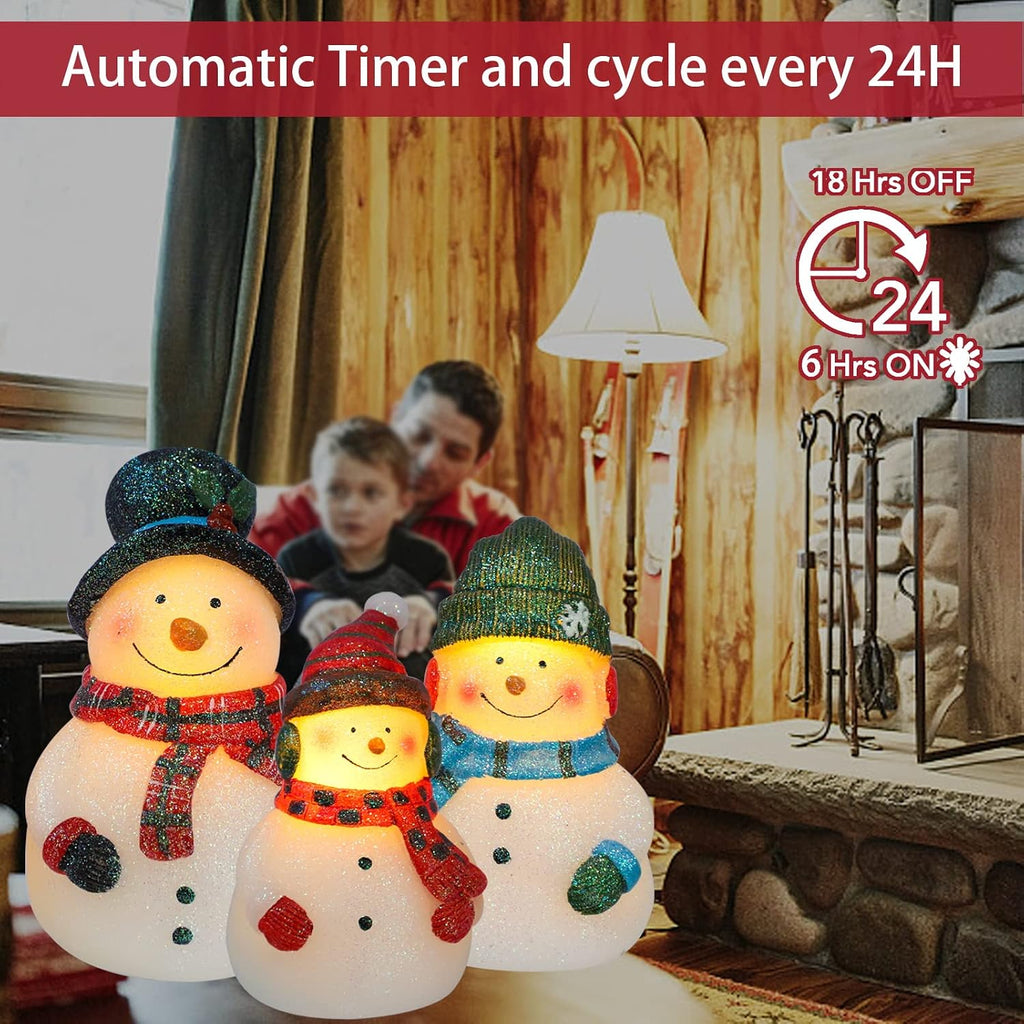 Impress Life Christmas Snowman Flameless Candles with Remote