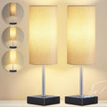 AVV Cordless Table Lamp with Dimmable, Rechargeable 3 Modes Battery Powered Bedside Lamp, Battery Operated Lamps for Night Stand, Touch Lamp for Bedroom, Living Room,15 Inch Linen 2PK