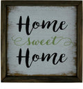CVHOMEDECO. Primitives Distressed Home sweet Home Shadow Box Frame Wall Mounted Hanging Decor Art, 9-3/4 x 9-3/4 Inch