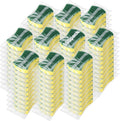 100 Pcs Individually Wrapped Sponges,Uncompressed Non Scratch Bulk Green