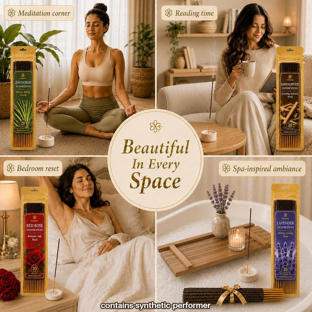 RAINFLOW Incense Sticks 160 Pack, 8 Scents Indian Incense Variety Pack