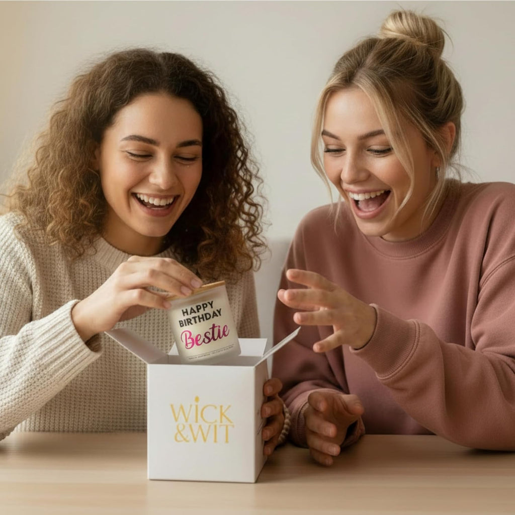 Best Friend Birthday Gifts for Women - Happy Birthday Bestie Candle Set