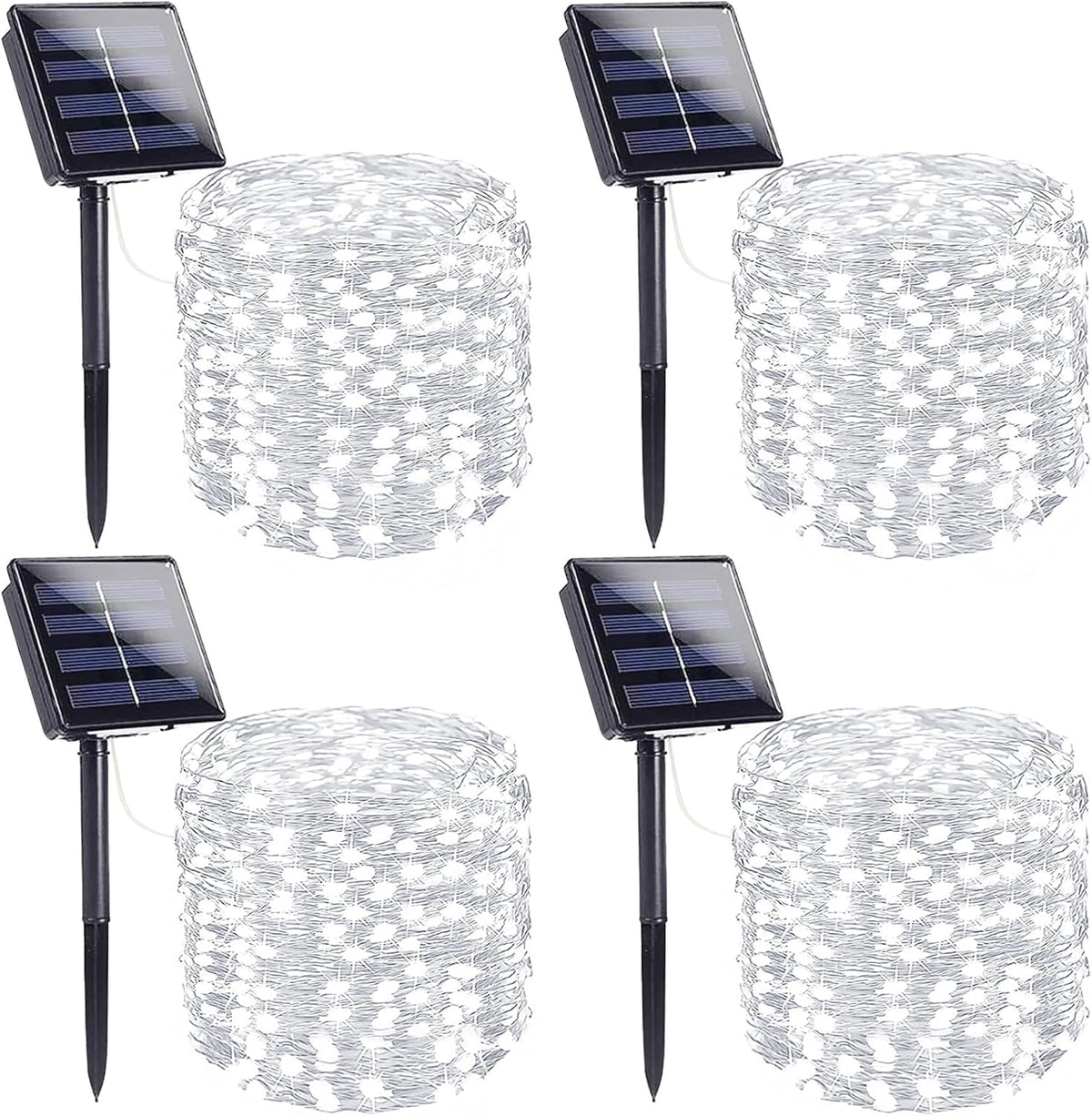 Solar Fairy Lights, 4 Pack Total 400LED 144FT Waterproof String Lights