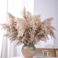 20 Stems 28" Large Brown Pampas Grass - Natural Fluffy Pompas Grass Bulk for Floor Vase - Boho Decor Home Wedding Event Decor, Gift