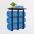 Towel Rack Wall Mounted with Shelf, Beautiful Storage for Small Bathroom, Neat Organizer for Rolled Towels, 3 Sturdy Iron Bars & Holds 25kg Weight
