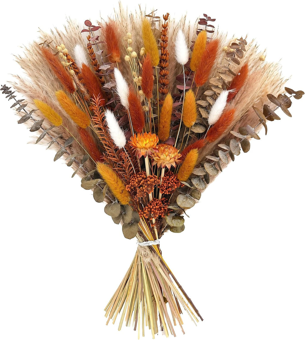Umero Natural Dried Flower Bouquet - 17" Boho Fall Pampas Grass