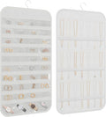 Double-Sided Hanging Jewelry Organizer for Necklaces Earrings, 2-Pack White