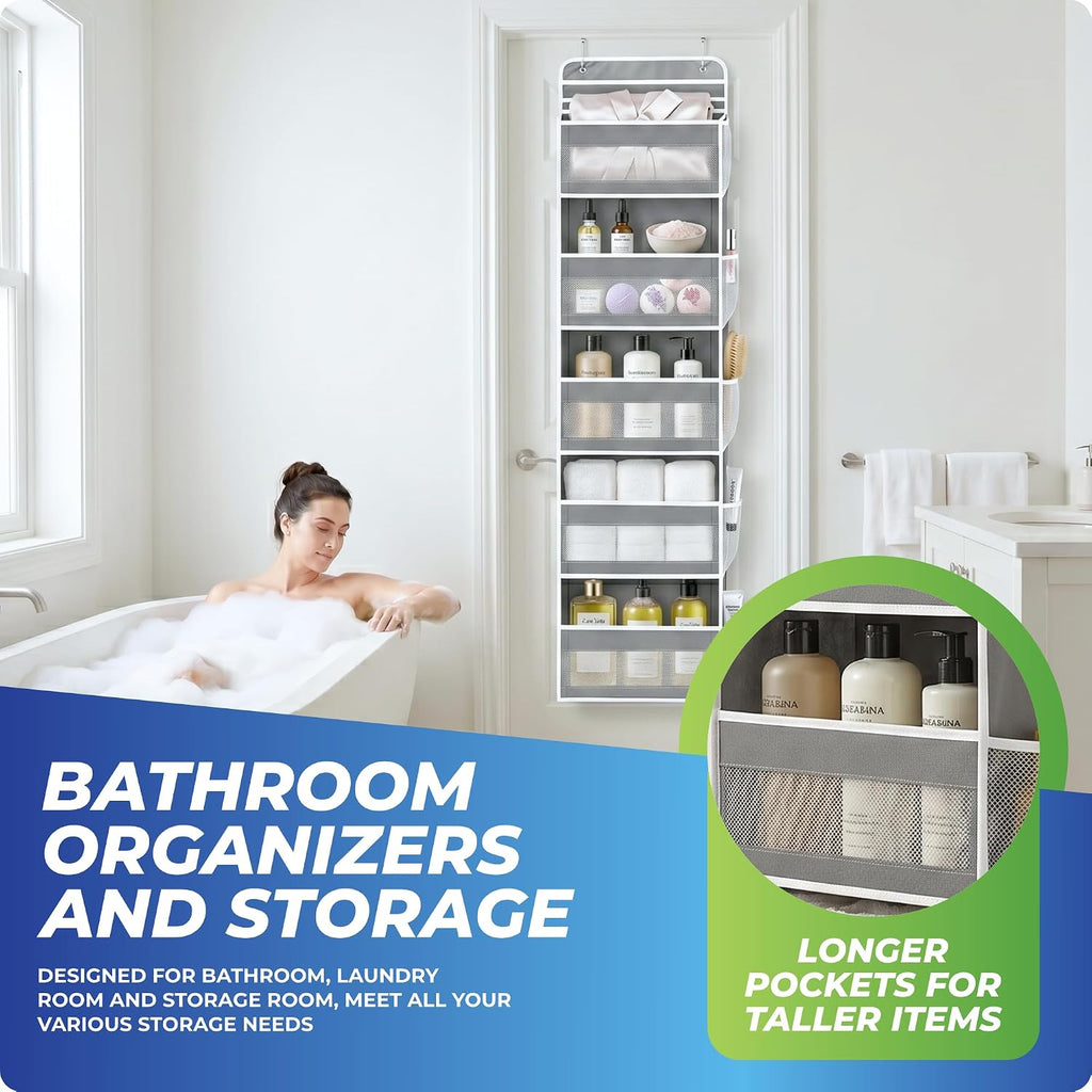 Over the Door Hanging Storage Organizer–Ideal for Nurseries Bedrooms Dorms