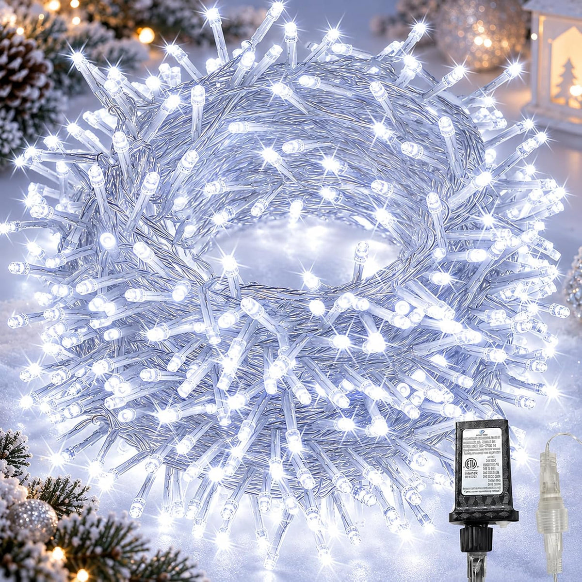 KAQ 500LED 180Ft String Lights, Christmas Lights Indoor Outdoor