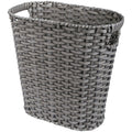 GRANNY SAYS Wicker Bathroom Trash Can, Wicker Waste Basket, Dark Gray