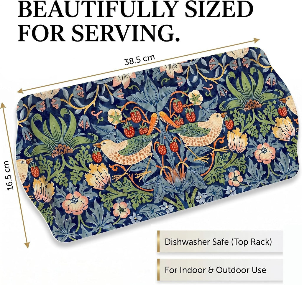 Pimpernel Morris & Co Strawberry Thief Blue Sandwich Tray