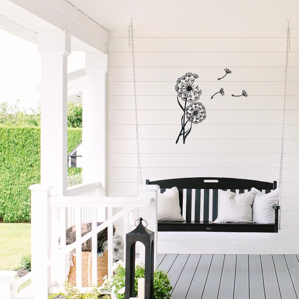 Urbraneco 4PCS Metal Dandelion Wall Art With Flying Seeds Decor