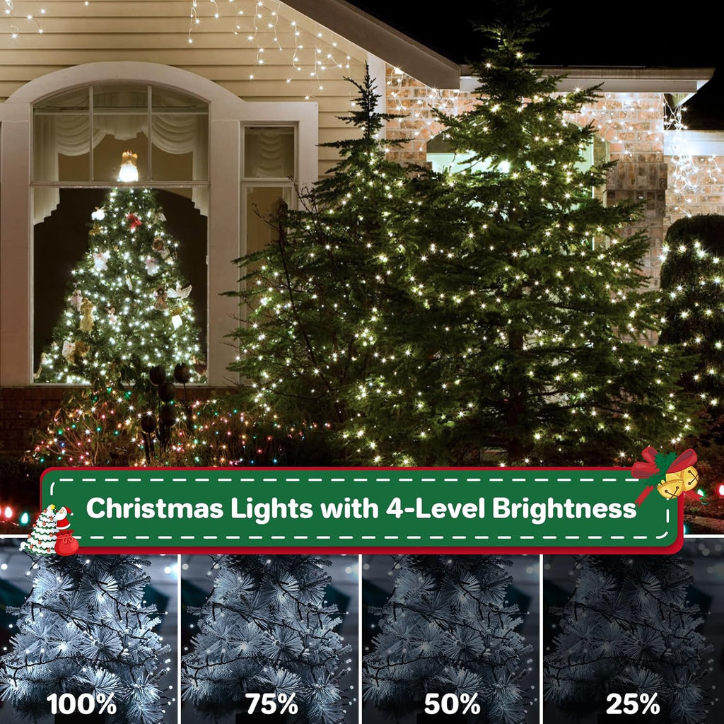 Christmas Cluster Lights Plug-in 52FT 800LEDs String Lights Indoor Outdoor