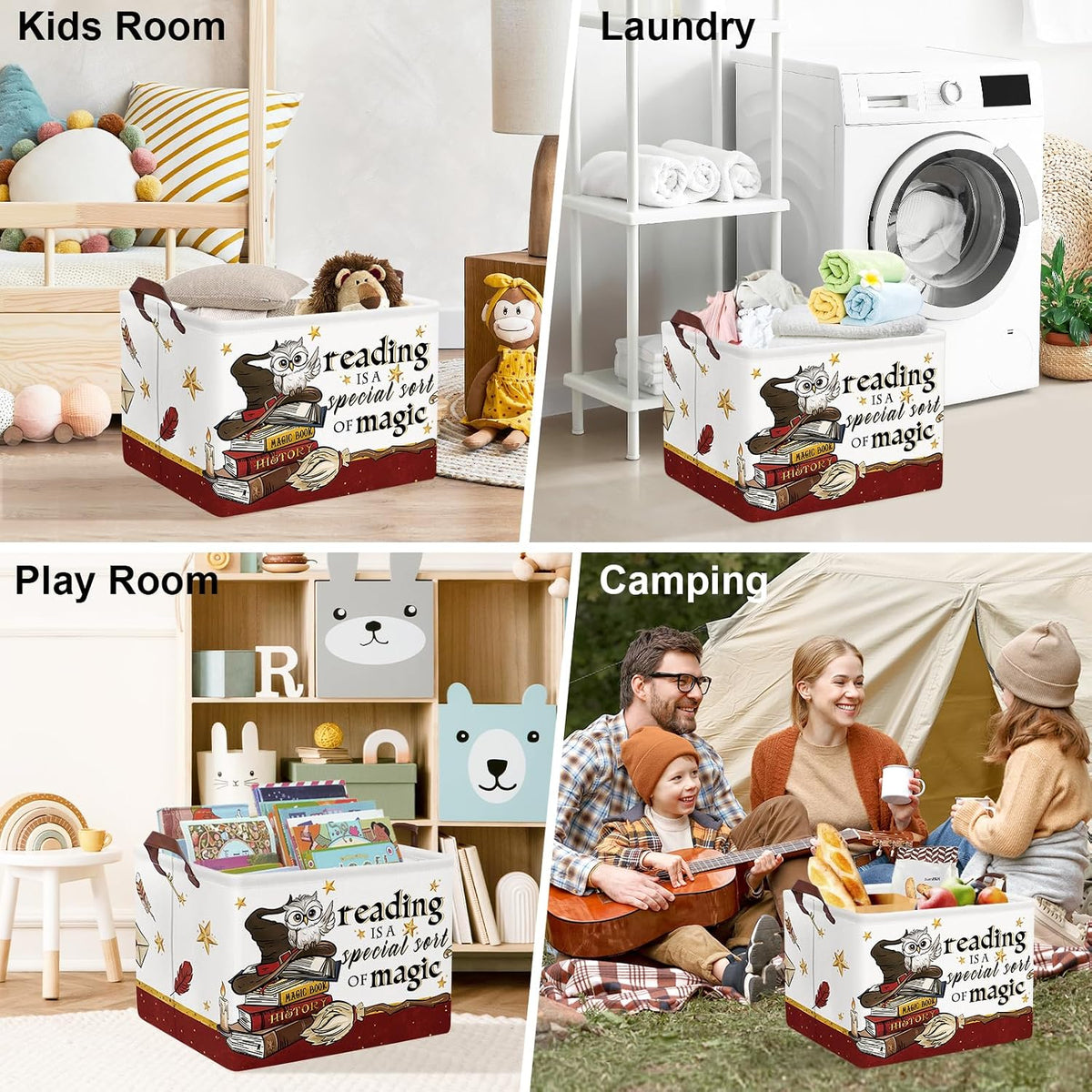 Clastyle Magic Nursery Decor Baby Gift Basket Kid Large Book Potter Basket