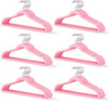 New Premium Velvet Hangers 60 Pack, Non Slip Clothes Hangers, Pink