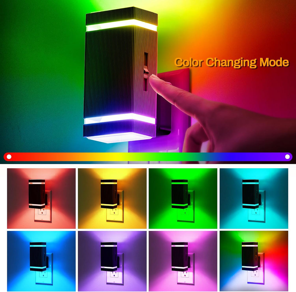 DORESshop Color Changing Night Lights [2 Pack], Night Lights Plug Into Wall