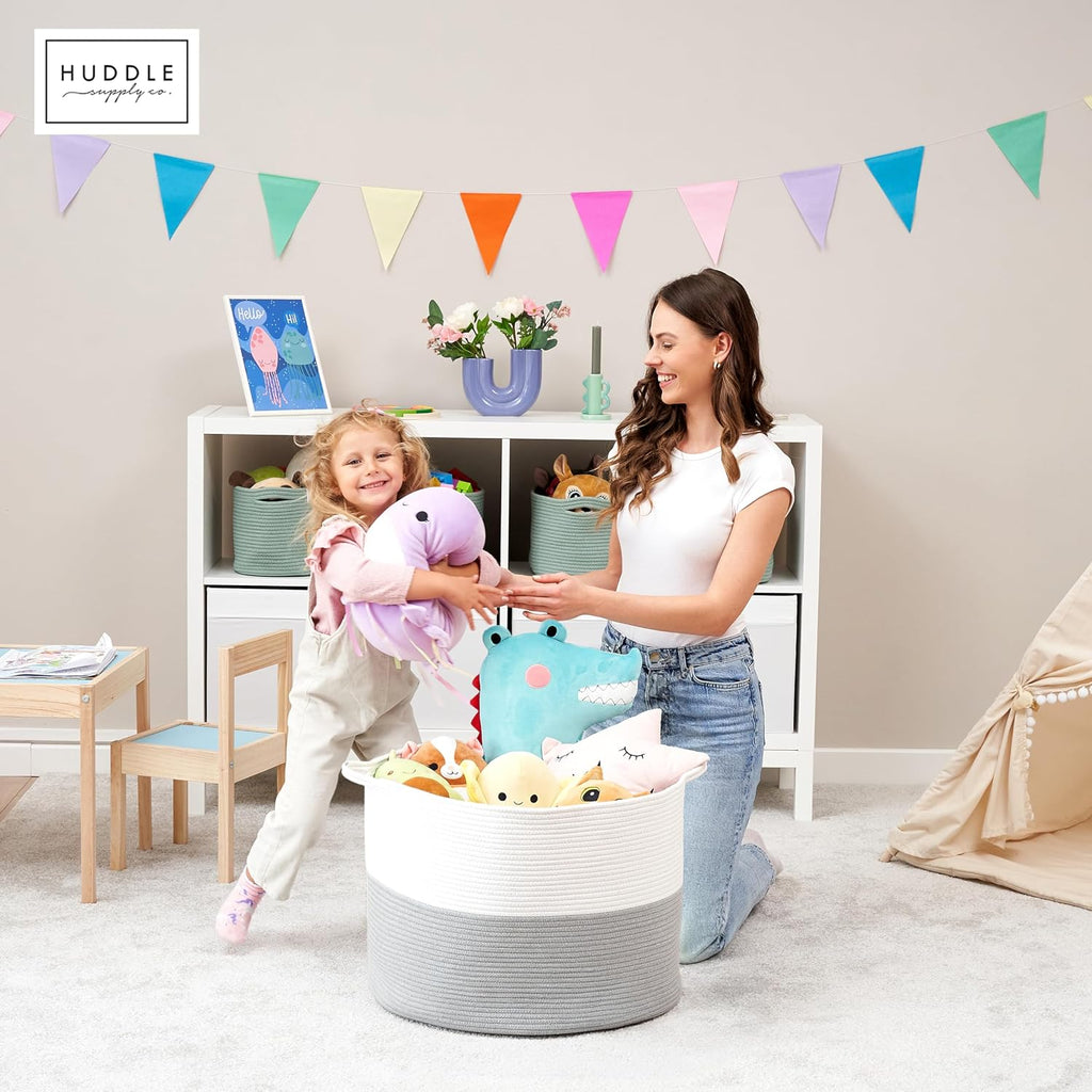 Huddle XXXLarge WASHABLE Blanket Basket for Living Room,Toys Storage, Baby