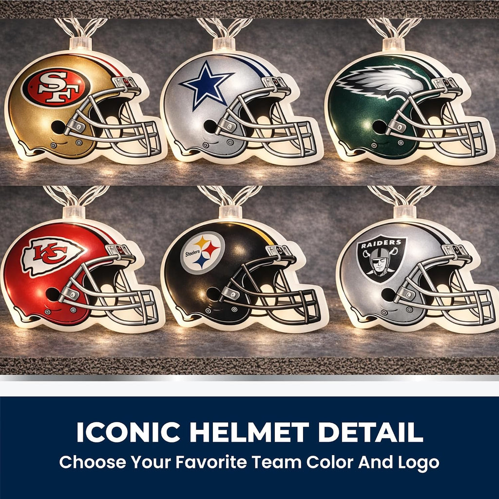 Party Animal NFL Helmet String Lights, 10 LED Lights
