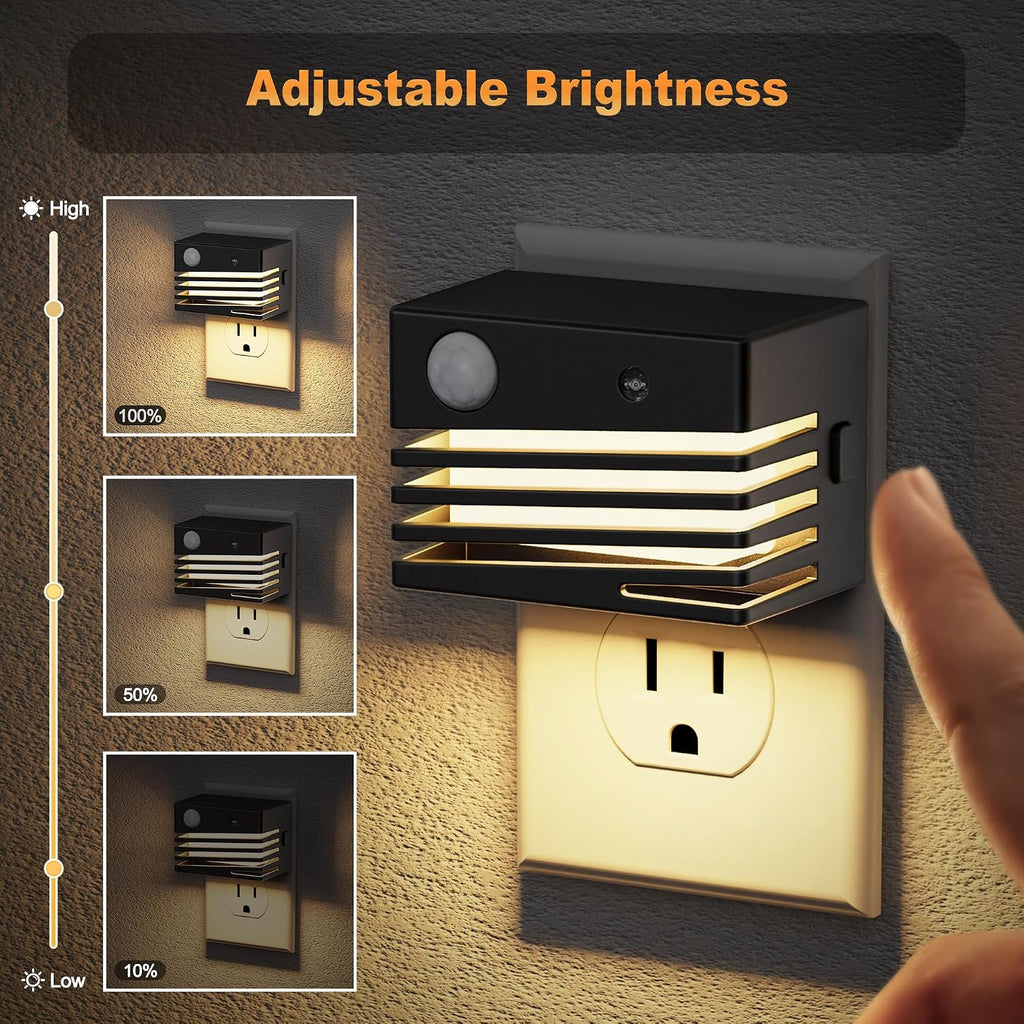 JandCase Motion Sensor Night Light, [2 Pack] Night Lights Plug into Wall