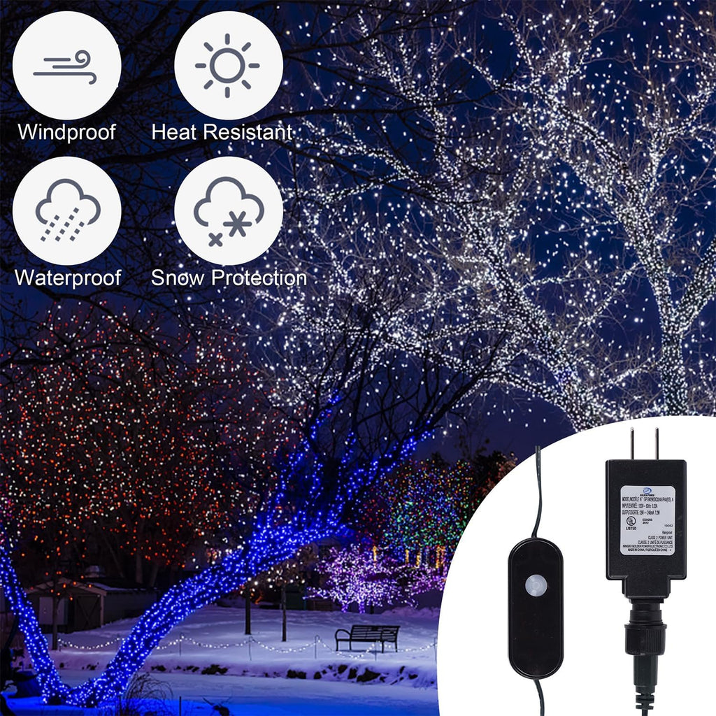 LJLNION Smart Color Changing Halloween Lights, 98.6FT 300 LED RGB Christmas String Lights with Remote & App Controlled, Music Sync Multiple Modes, Waterproof Indoor Outdoor Holiday Tree Party Decor