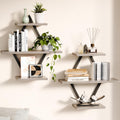 Floating Wall Shelves, Set of 2, Gray