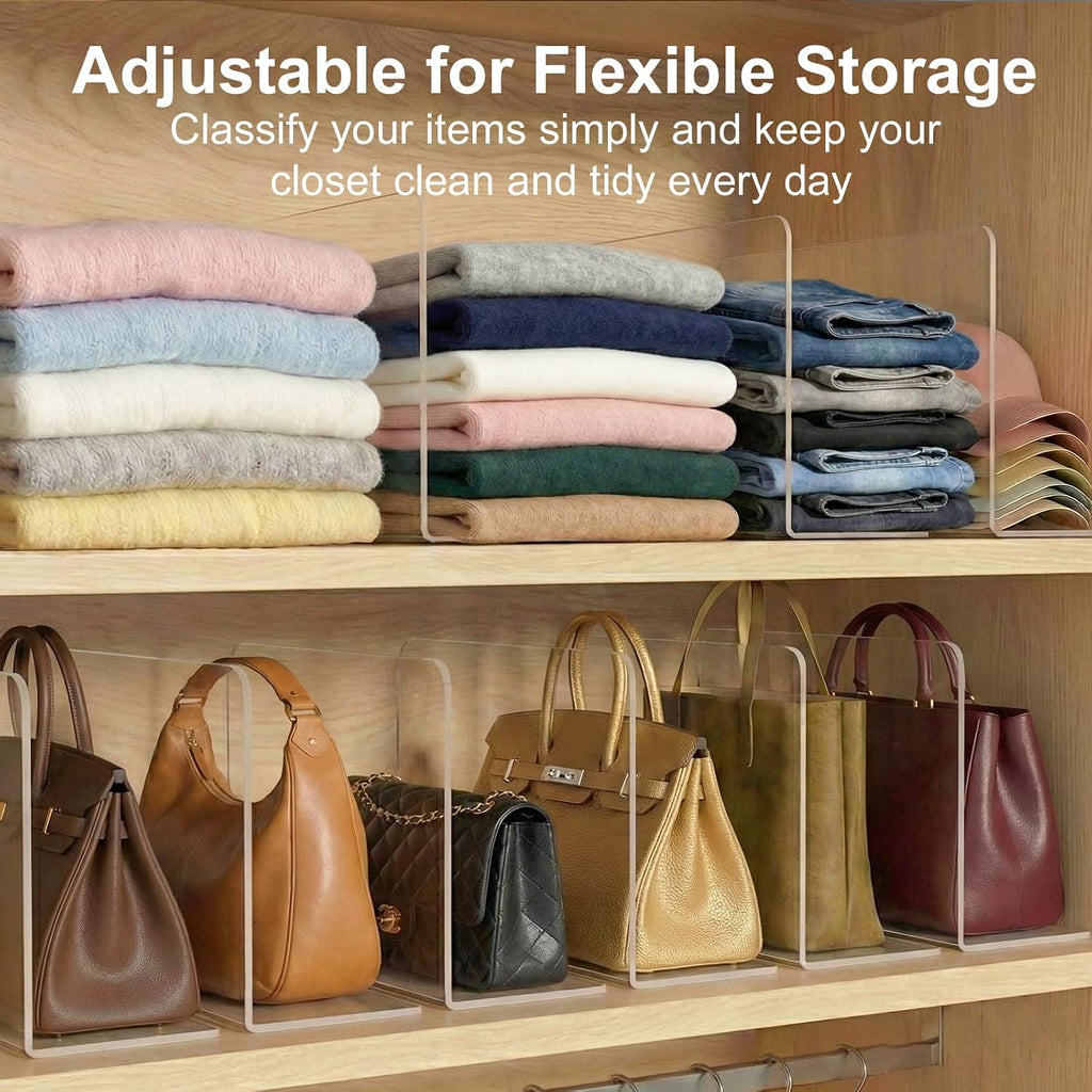 SortNStore Shelf Dividers Closet Organization: 10" Tall x 16" Deep (Deeper)
