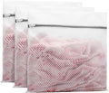 Muchfun 3Pcs Durable Honeycomb Mesh Laundry Bags for Delicates 24x24 Inches