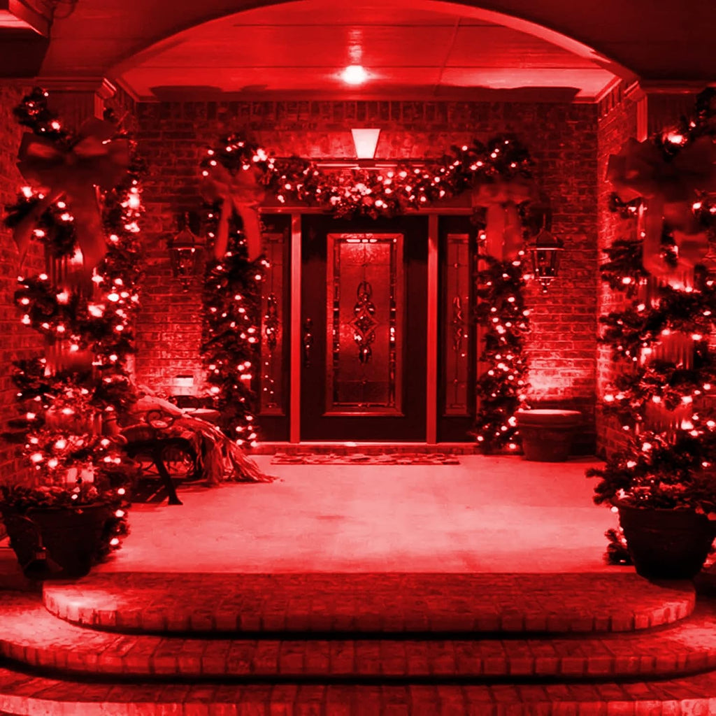 Dazzle Bright Red Christmas Mini String Lights, 20FT 100 Count Incandescent Waterproof Fairy Lights Plug in, Connectable Christmas Decorations for Indoor Outdoor Home Party Garden Yard