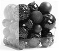 Annecy Christmas Tree Ornaments - 36 PCS Shatterproof Christmas Ball Ornaments Set for Holiday, Wreath & Party Decorations (Multi-Size, Black)