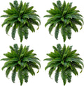 Senjie Fake Ferns 4 Set 55 Branches Artificial Ferns for Outdoors 32in