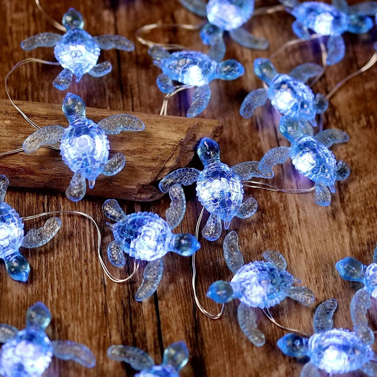 Blue Sea Turtle String Lights -Nautical Wall Décor -Fairy Lights-10ft 30 LEDs -Remote Controll-USB Plug-in -Battery Pack - Summer Ocean Themed -Wedding- Baby Shower- Birthday Party -House Decoration