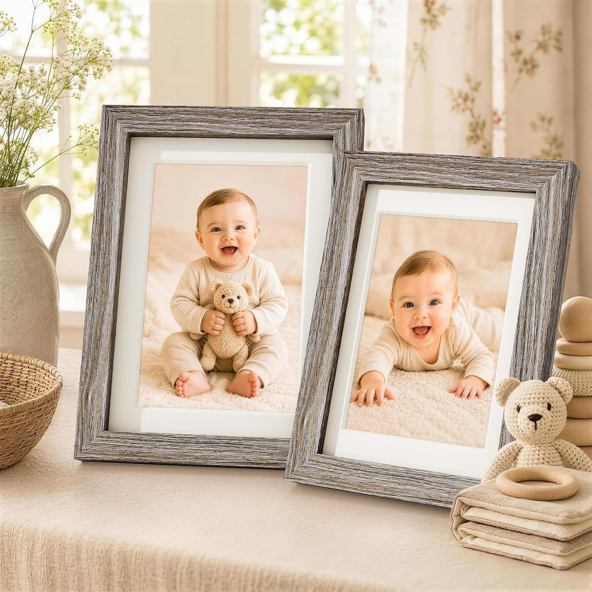 Pallene 15 Pack Picture Frames Collage Wall Decor, Dark Grey